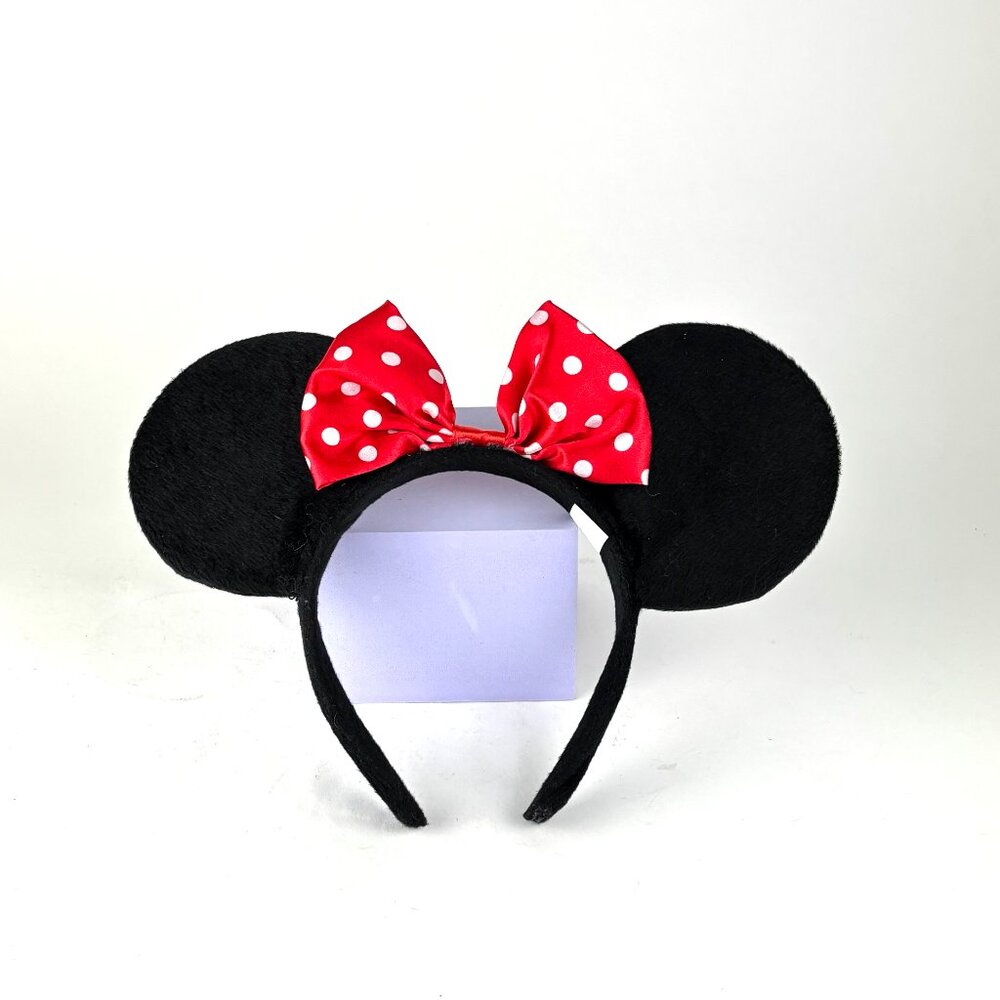 Disney Parks Authentic Minnie Mouse Ears Headband with Red Polka Dot Bow